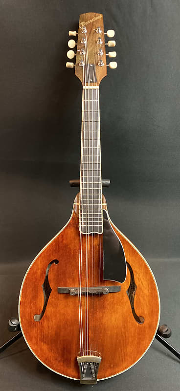 2020 Dearstone A5LC A-Style Mandolin Flamed Transparent Amber Finish image 1