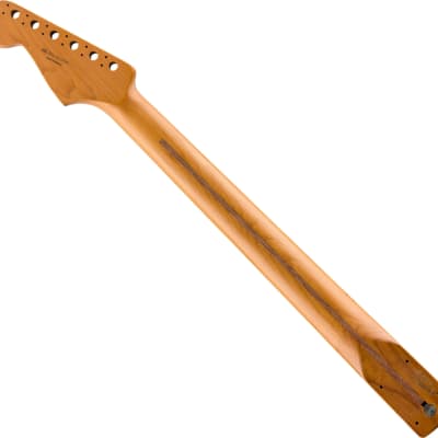 Fender Roasted Maple Stratocaster Neck, Flat-Oval Profile with 22 Jumbo  Frets, 12-Inch Radius w/ Fender Play Prepaid Card