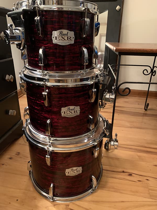 Pearl Export EXR Toms in Red Onyx Strata 10,12,14 Reverb