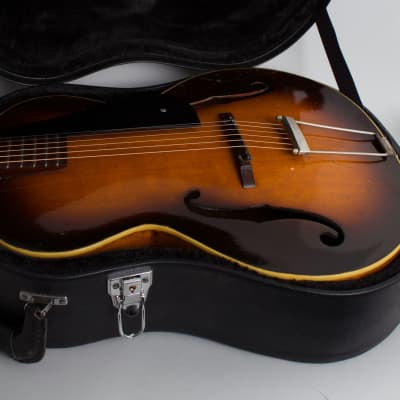 Epiphone Olympic Arch Top Acoustic Guitar (1941), ser. #17268, black tolex hard shell case. image 12