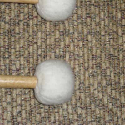 one pair new old stock (with packaging) Vic Firth T3 American Custom TIMPANI - STACCATO MALLETS (Medium hard for rhythmic articulation) Head material / color: Felt / White -- Handle Material: Hickory (or maybe Rock Maple) from 2019 image 10