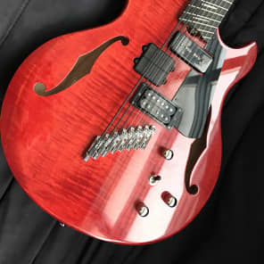 Wes Lambe 8GT 2013 - Novax-style Charlie Hunter 8 String Fanned Fret Dual Output Hollow Guitar/Bass image 3