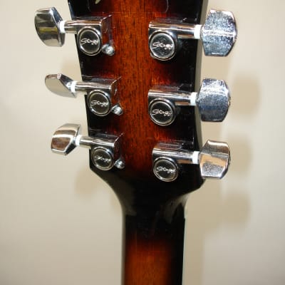 Stagg 335 Copy Semi-Hollow Electric Guitar, Brown Sunburst image 10