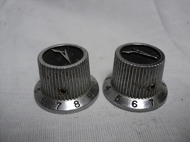 Vintage Peavey T 20 Electric Bass Guitar Control Knobs Pair USA