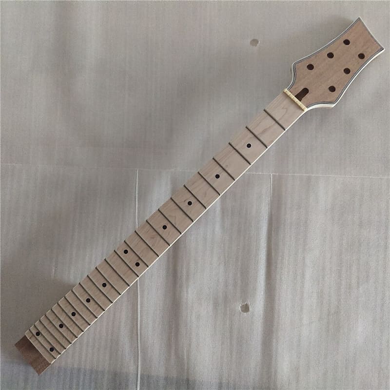 Unfinished Mahogany 24 Frets Guitar Neck with Maple | Reverb