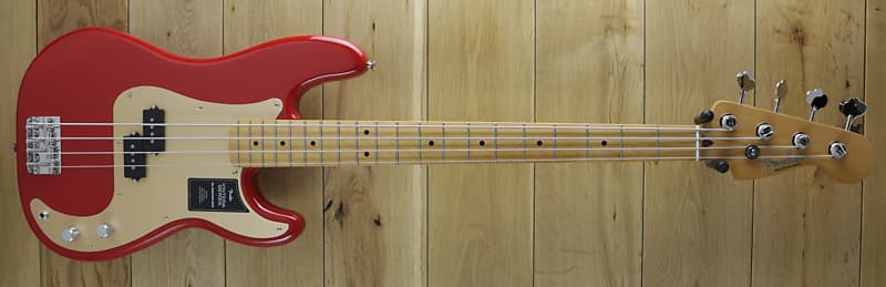 Fender  Vintera 50 Precision Bass Maple Dakota Red MX22083257 image 1