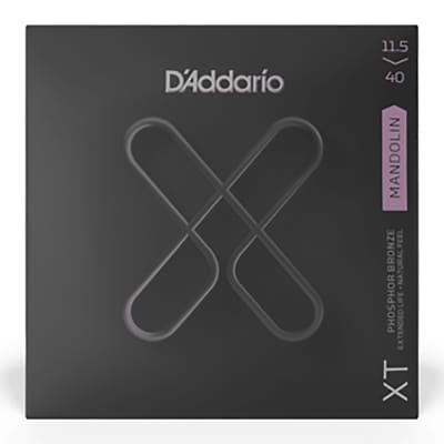 D'Addario XTM11540 XT Series Mandolin Strings, Phosphor Bronze, 11.5-40 image 1