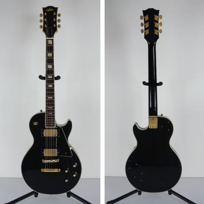 Vintage 1970's Aria Les Paul Lawsuit Era Black Beauty Made In Japan MIJ with Hardshell Case image 3