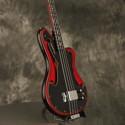 1966 Ampeg AEB-1 electric Horizontal "Scroll" Bass earliest features serial #019 image 7