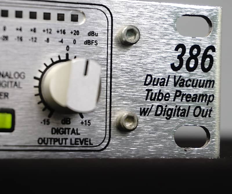 dbx 386 真空管プリアンプ　ジャンク DBX 386 Dual Vacuum Tube Preamp w/ Digital Out 1U Rack