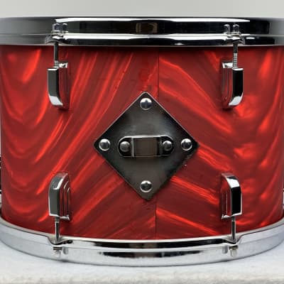 Leedy 20/13/16/5x14" Vintage 60's Drum Set - Red Satin Flame image 18
