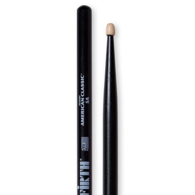 Vic Firth American Classic 5A Black Wood Tip Pair Drumsticks image 1