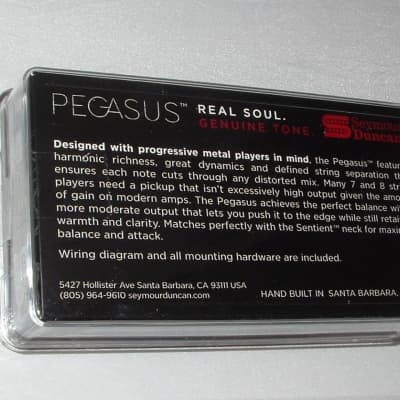 Seymour Duncan Pegasus Bridge 8 String Active Soapbar Mount Pickup - Pegasus 8 String Active Soapbar image 2