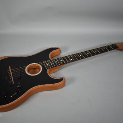 2021 Fender Acoustasonic Stratocaster Black Finish Acoustic Electric w/Bag image 4