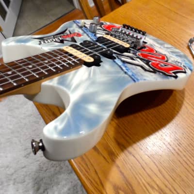 Peavey HP Special Custom Coors Light Beer Edition Hartley Peavey Signature Series Floyd Rose 3 Pickup Humbucker Single Coil Whammy Tremolo Bar Tremelo Graphic Art Paint One-of-a-kind Electric Guitar image 13