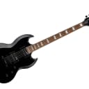 ESP LTD VIPER-201B Black Baritone Electric Guitar - LVIPER201BBLK