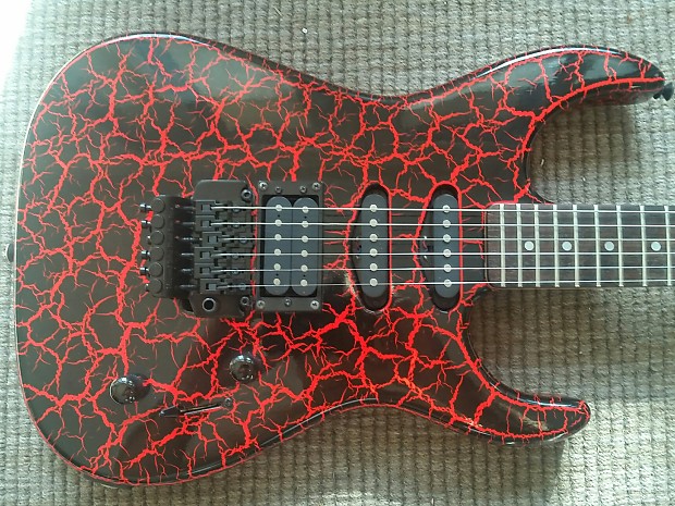 BC RICH PLATINUM SERIES ST SUPER RARE RED CRACKLE BC Rich Platinum 80 s RED CRACKLE