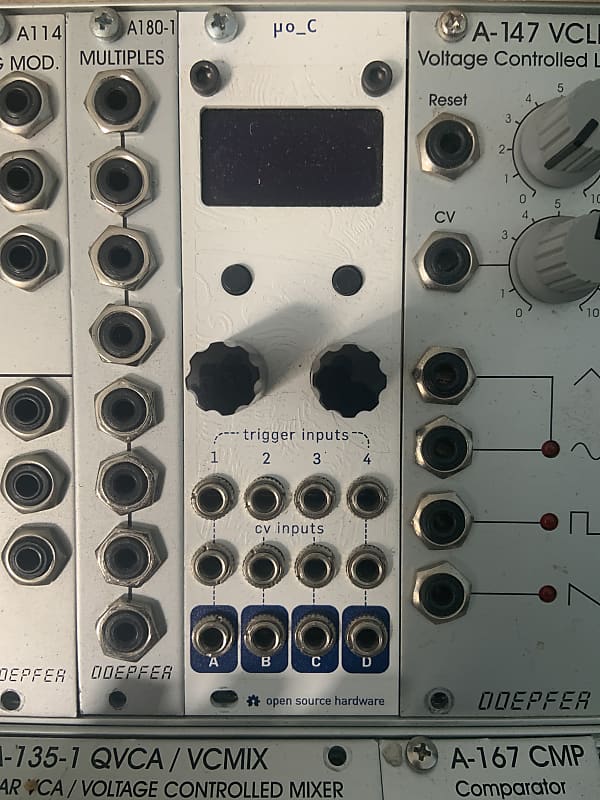 uO_C (aka uOC, uO+C) Micro Ornament and Crime Eurorack CV Synthesizer Module (White Textured) image 1