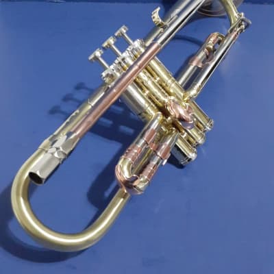 Blessing Flugelhorn & GETZEN Super Deluxe Trumpet W Combo Case & MP's - Clear Lacquer / Raw Brass image 11