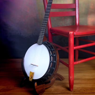 Nechville Midnight Phantom 24 Fret 5 String Mahogany Resonator Banjo image 1