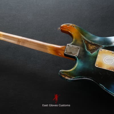 Fender Stratocaster Galaxy Blue Heavy Aged Relic by East Gloves Customs (Very Rare) image 17