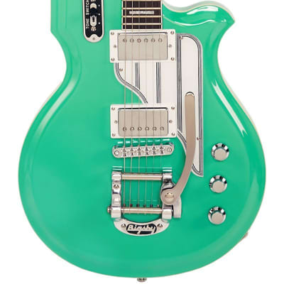 Eastwood Airline Map Deluxe With Bigsby Electric Guitar Seafoam Green image 2