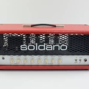 Soldano Hot Rod 100 Plus 100 Watt Tube Guitar Amplifier Head Red image 3