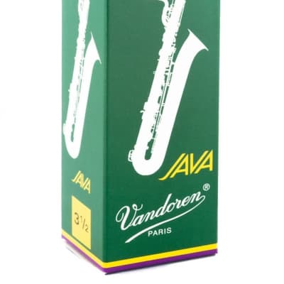 Vandoren Java (Green) Bariotne Saxophone Reeds, 5-Pack, 3.5 Strength image 2