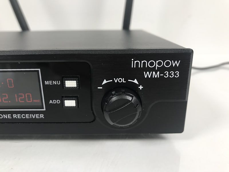 Innopow Wireless Microphone System 80 Channel Dual UHF Reverb UK