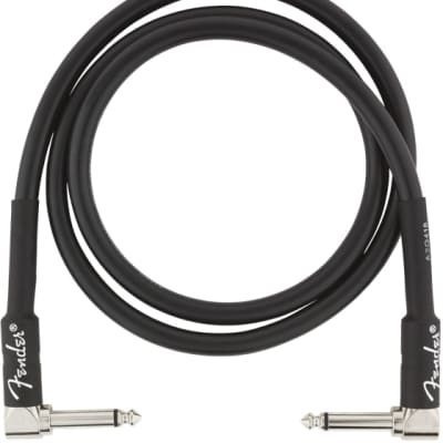 Fender Professional Series Black Guitar/Instrument Cable, Right-Angle, 3' ft image 5