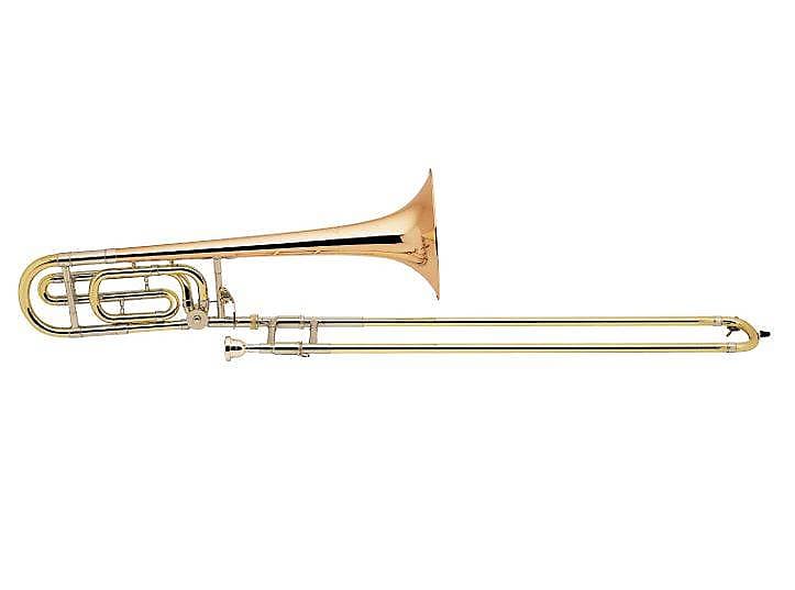 Bach 42BG Stradivarius Profess Tenor Trombone w/ F Rotor Trad Wrap Gold Brss Bll image 1