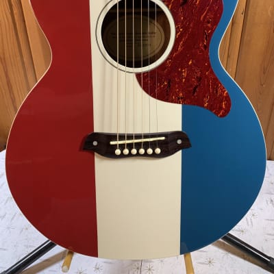 2003 Fender Buck Owens Red White and Blue Acoustic Guitar image 4