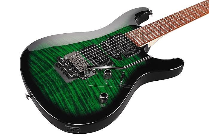 Ibanez IKOSP3 Transparent Emerald Burst Kiko Loureiro signature