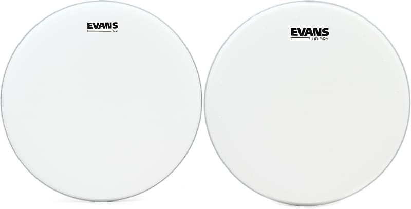 Evans G2 Coated Drumhead - 16 inch  Bundle with Evans Genera HD Dry Snare Head - 13 inch image 1