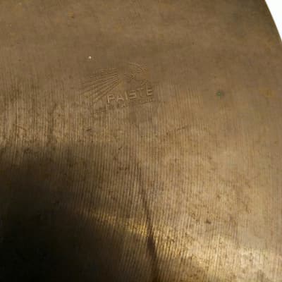 VINTAGE: Paiste 15' Giant Beat Hi-Hat Cymbals (Pair) from 1960s  - White Label image 8