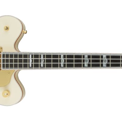 GRETSCH - G6136B-TP Tom Petersson Signature Falcon 4-String Bass with Cadillac Tailpiece  RumbleTron Pickup  Aged White Lacquer - 2414404805 image 1