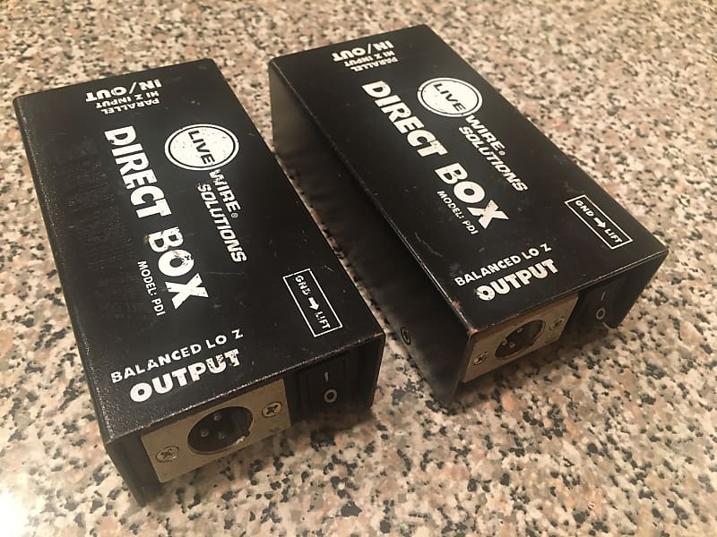 2 Live Wire Solutions Direct Box ModelPDI Black Reverb