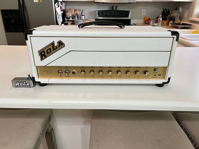Rola Amplification Lead 100 2020 White near mint.  Killer Marshall Plexi style tones.  Made in USA image 1