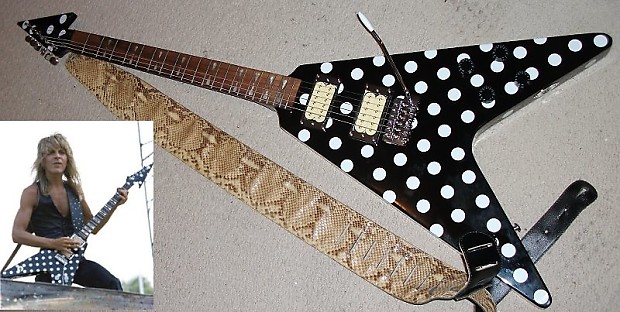 Randy Rhoads Black & White Polka Dot Flying V w/Rare 80's Earth
