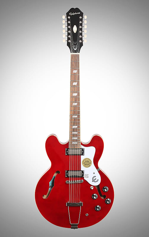 Epiphone Exclusive Riviera Electric Guitar, 12-String, Cherry | Reverb