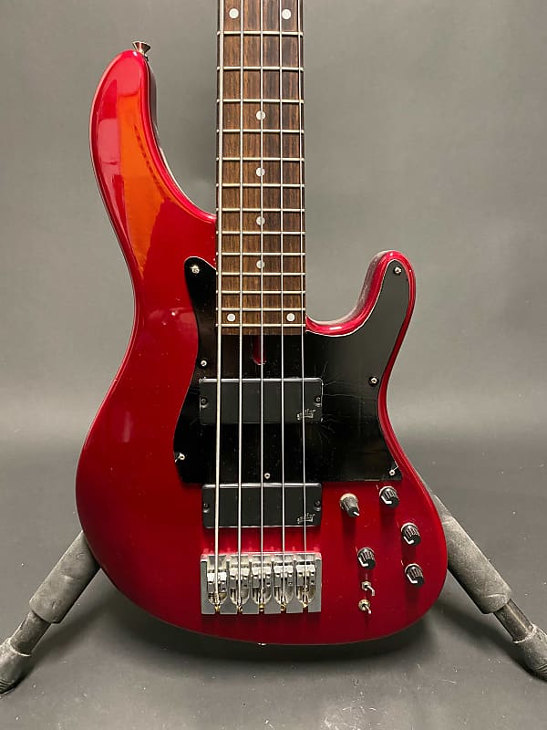 Bacchus Model 24 5-String Bass Candy Apple Red w/HSC image 1