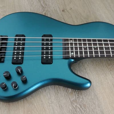 STR Guitars - Sierra SC5-MAHO - 5 String Active Bass - Custom Model With Mahogany Body  Dodger Blue image 4