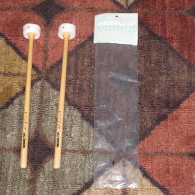 ONE pair new old stock Regal Tip 606SG (Goodman # 6) TIMPANI MALLETS, CARTWHEEL -  inner core of medium hard felt covered with a layer of soft damper felt / hard maple handle (shaft), includes packaging image 1