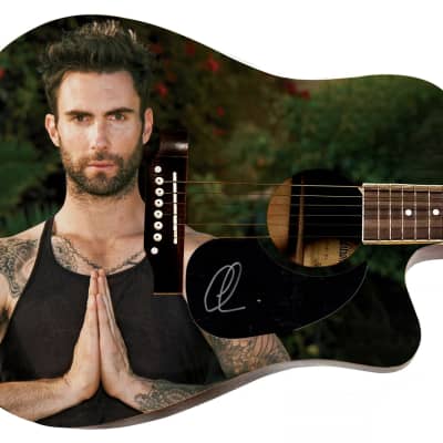 Adam Levine Autographed Zen Graphics Acoustic Guitar - Autograph Pros COA for sale