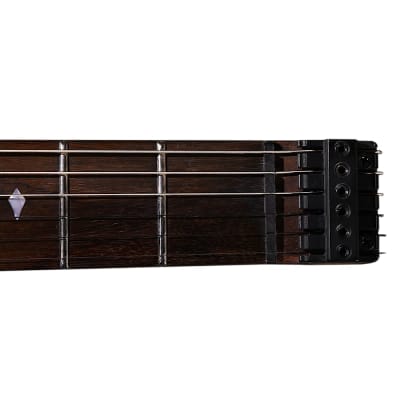 BootLegger Guitar Spade White  Gibson Scale 24.75 Headless Guitar With Case 2022 - White image 6