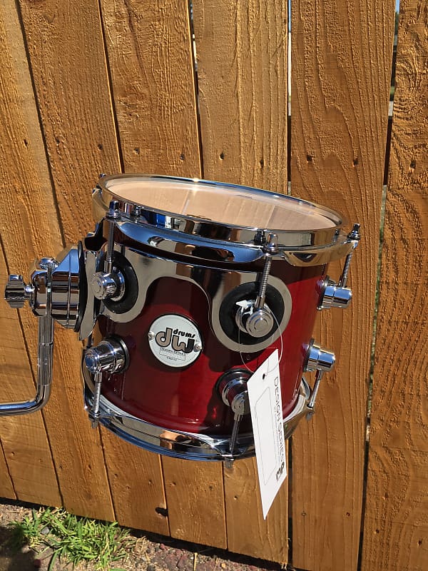 DW Design Series || maple shell 7x8'' Cherry Stain Lacquer || 8" Tom image 1