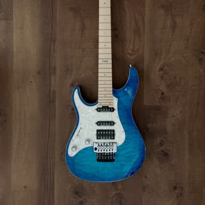 ESP E-II ST-1 QM Lefthand Aqua Marine | Reverb