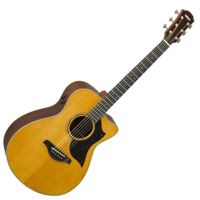 Yamaha AC5R All Solid Concert Acoustic Electric Guitar w/Hard Case - Vintage Natural image 2