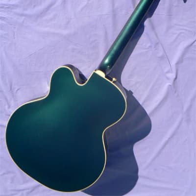 2015 Gretsch G6196-59GTE Country Club '59 Reissue: Cadillac Green, TV Jones Filter'Trons, Trestle Braced, 25 1/2" Scale, Bigsby, Clean! image 5