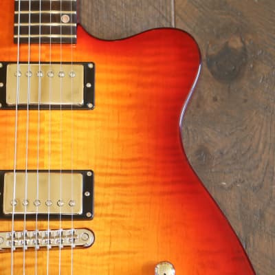MINTY! Joe Bochar Guitars JBG Supertone 2 Solidbody Guitar Cherry Sunburst + Gig Bag (4981) image 6